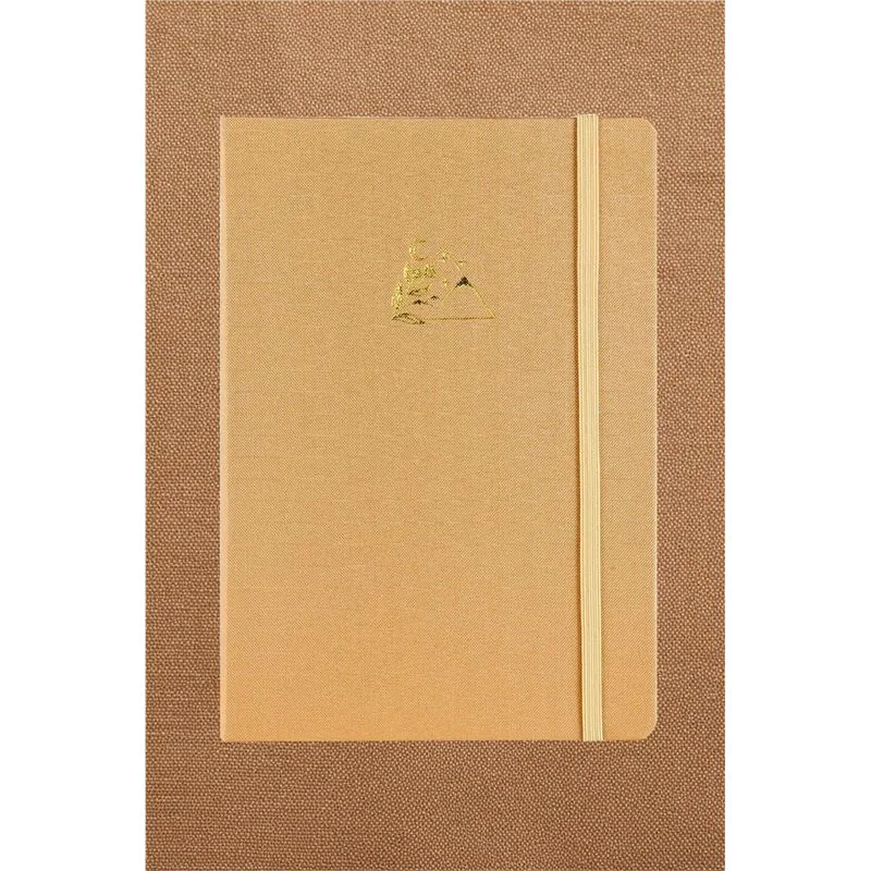 Vj 124-1634 Bujo Kraft Defter Keten 96 Yaprak 150 Gr. Kraft Kağıt Cepli Lastikli Çizgili Taba