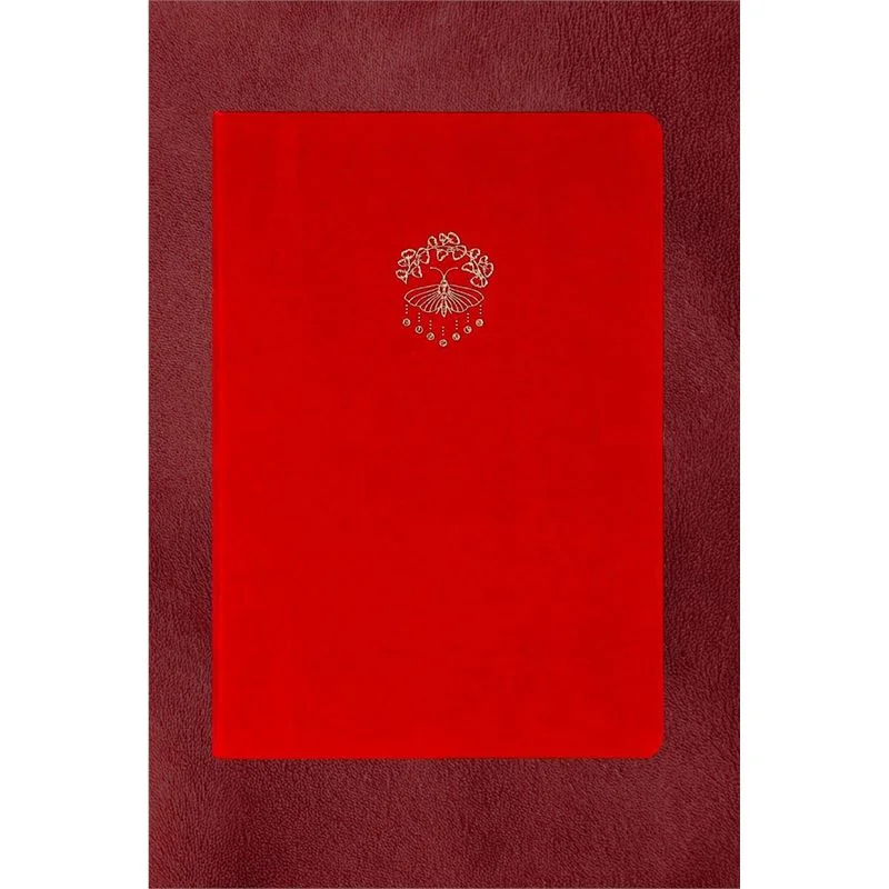 Vj 124-1642 Bujo Defter Süet 96 Yaprak 160 Gr. Beyaz Kağıt Cepli Çizgili Kırmızı