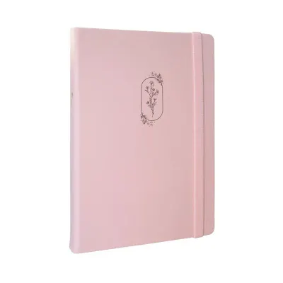 Vj 124-1652 Bujo Defter Vegan Deri 96 Yaprak 160 Gr. Beyaz Kağıt Cepli Lastikli