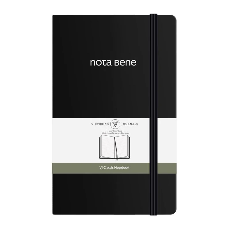 Vj 123-9219 Classıc Sert Kapak 13X21 70 Gr 400 Yp Çizgili Siyah Defter