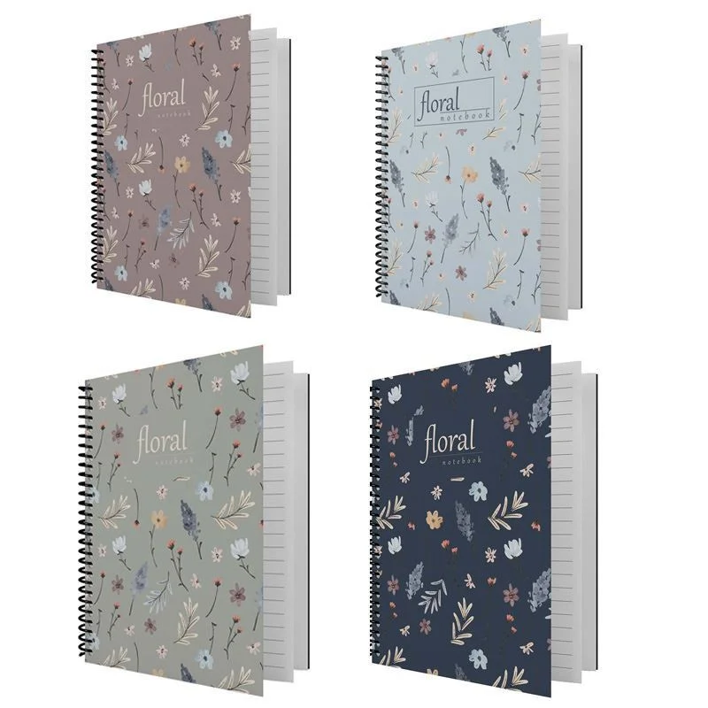 Dilman Flower 16X22 80 Yp Düz Spiralli Defter