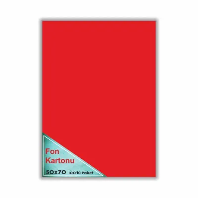 Çınar Fon Kartonu Kırmızı 48X68 100'Lü 50002