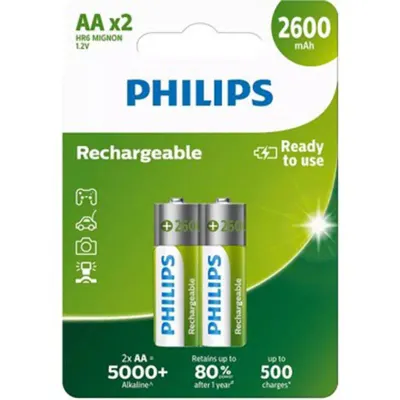 Phılps R6B2A260/10  Şarjlı Kalem Pil 2 Li 2600 Mah