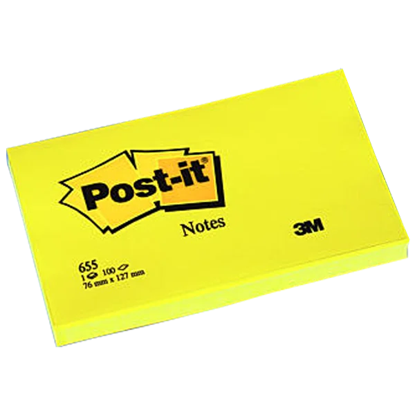 Post-it Yapışkanlı Not Kağıdı 100 YP 76x127 Sarı 655