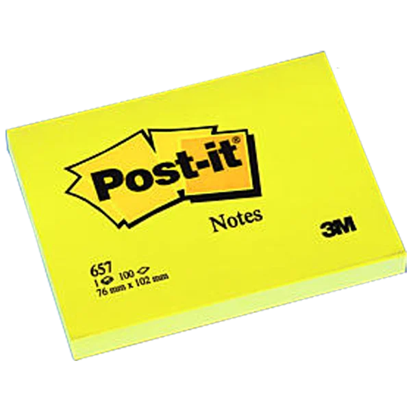 Post-it Yapışkanlı Not Kağıdı 100 YP 76x102 Sarı 657