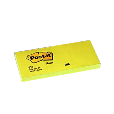 Post-it Yapışkanlı Not Kağıdı 3 Blok 100 YP 38x51 Sarı 653