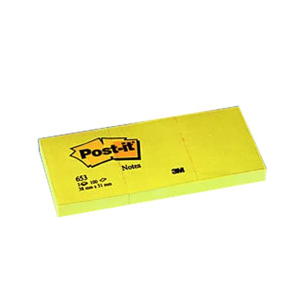 Post-it Yapışkanlı Not Kağıdı 3 Blok 100 YP 38x51 Sarı 653