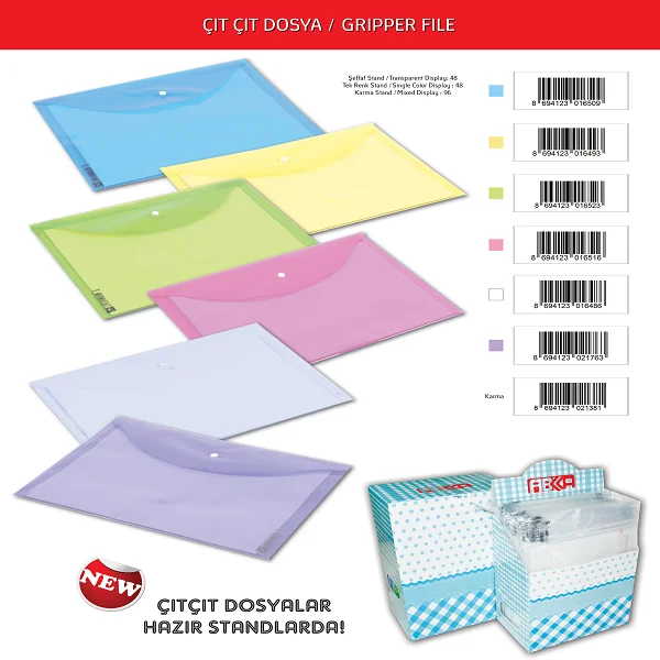 Abka Çıtçıtlı Dosya Sarı