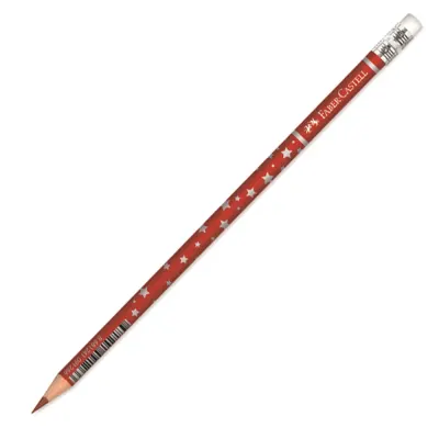 Faber-Castell Kurşun Kalem Başlık Yıldız Silgili Kırmızı 12 Lİ 113 1459001