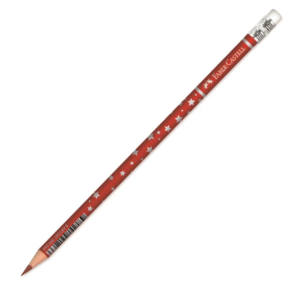 Faber-Castell Kurşun Kalem Başlık Yıldız Silgili Kırmızı 12 Lİ 113 1459001