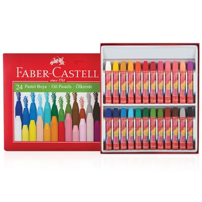 Faber-Castell Pastel Boya Red Line Karton Kutu Köşeli 24 Renk 5282 125324