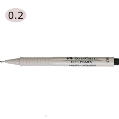 Faber-Castell Çizim Kalemi Ecco Pigment 0.2 MM Siyah 16 62 99