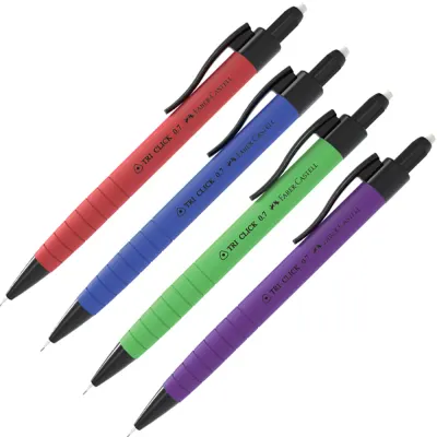 Faber-Castell Versatil Kalem Tri-click Rubberized 0.7 MM 10 Lu