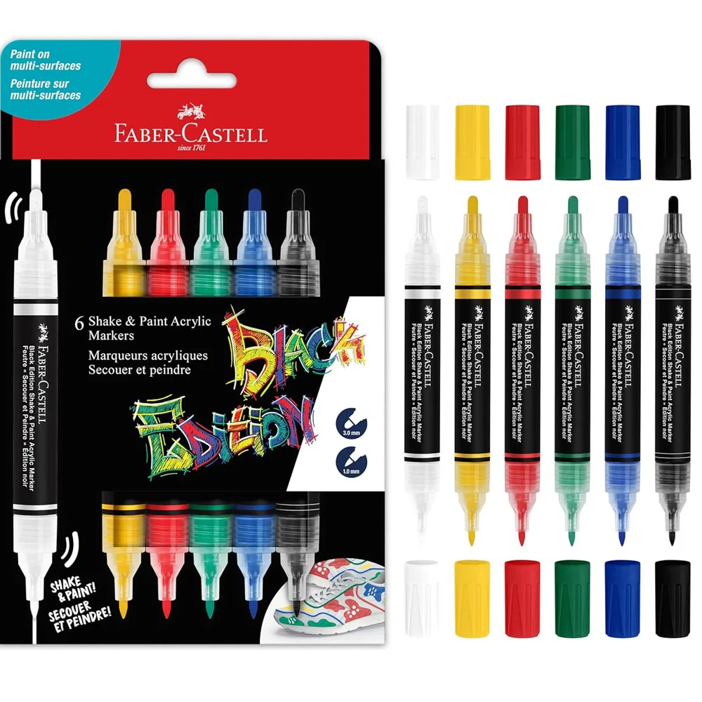Faber-Castell Be Shake&amp;amp;paint Markör 6 Lı Klasik
