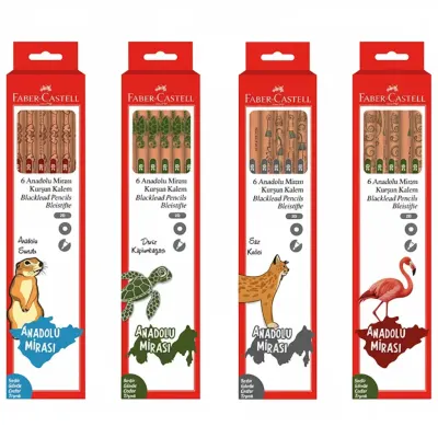 Faber-Castell Anadolu Mirası 6lı 2B Kurşun Kalem