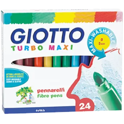 Giotto Keçeli Boya Kalemi Turbo Maxi 24 Renk 455000