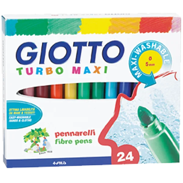 Giotto Keçeli Boya Kalemi Turbo Maxi 24 Renk 455000