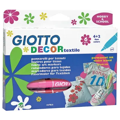 Giotto Keçeli Boya Kalemi Tekstil 6 Renk 494800