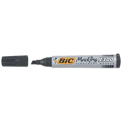 Bic Markör Permanent Kesik Uçlu Siyah 2300 09