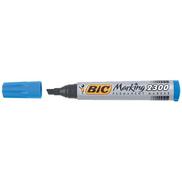 Bic Markör Permanent Kesik Uçlu Mavi 2300 06