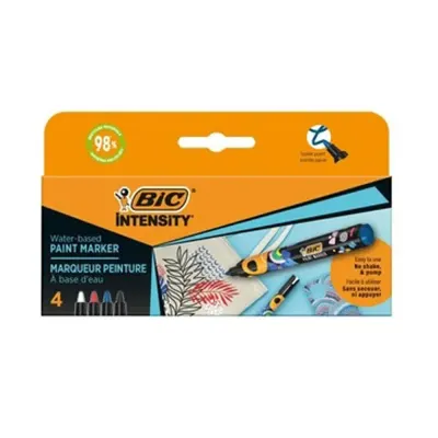 BIC MARKER 4LÜ SİYAH-MAVİ-KIRMIZI-YEŞİL