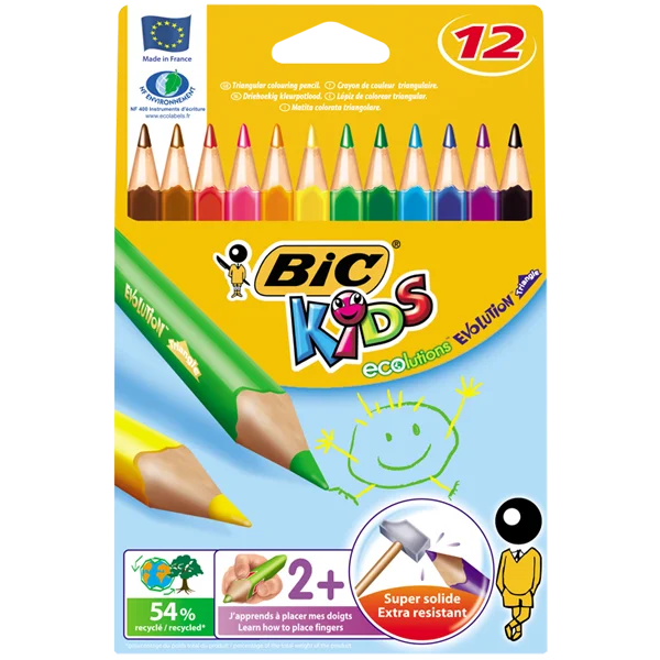 Bic Kuru Boya Evolution Üçgen Jumbo 12 Lİ 829735