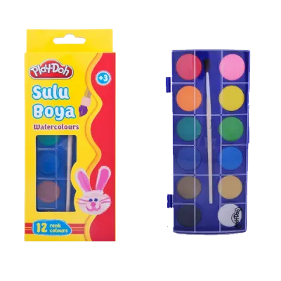 Play-Doh Sulu Boya 23 MM Küçük Boy 12 Renk PLAY-SU002