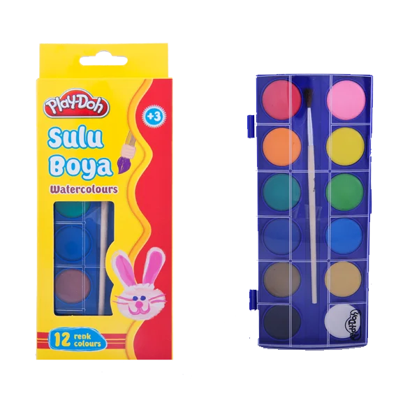 Play-Doh Sulu Boya 23 MM Küçük Boy 12 Renk PLAY-SU002