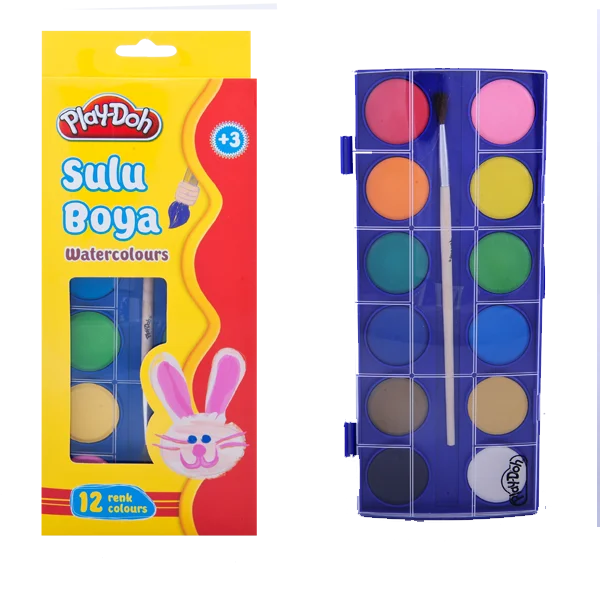 Play-Doh Sulu Boya 28 MM Büyük Boy 12 Renk PLAY-SU003