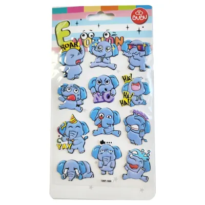 Bu-Bu Emotıons Stickers Elephants 10.9x20.5 BUBU-SWP-1806