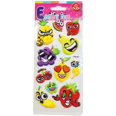 Bu-Bu Emotıons Puffy Stickers Sebzeler 9x21 BUBU-SWP-3007