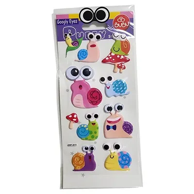Bu-Bu Stickers Googly Eyes Puffy Salyangozlar 9X21