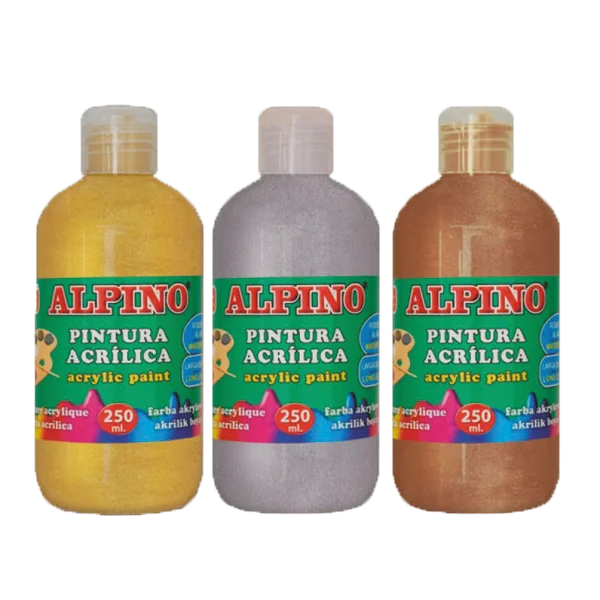 Alpino Akrilik Boya Şişe 250 ML Metalik Bronz DV000134
