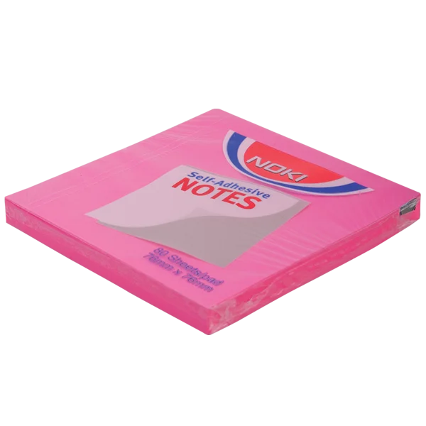 Noki Yapışkanlı Not Kağıdı 80 YP 76x76 Pembe 12165