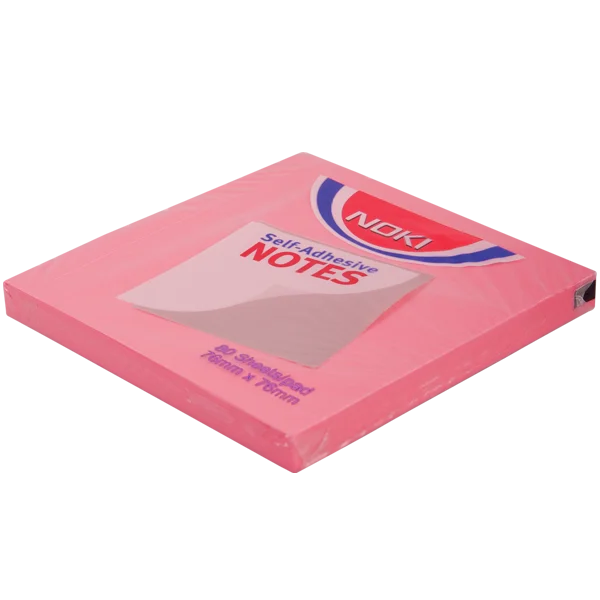 Noki Yapışkanlı Not kağıt 76x76 A.Pembe 12166