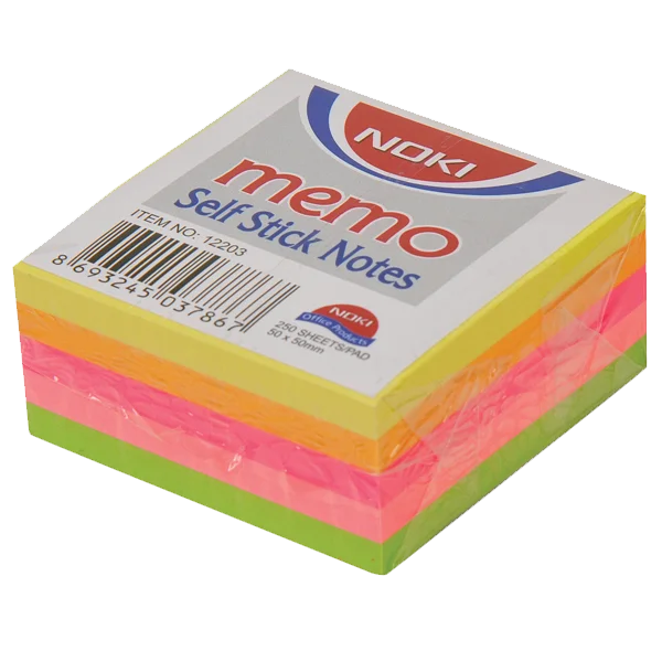 Noki Yapışkanlı Not Kağıdı 50x50 Pastel Küp Bl No:12203