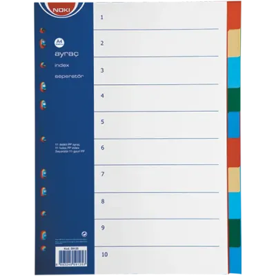 Noki Seperatör 10 Renkli Plastik 59125