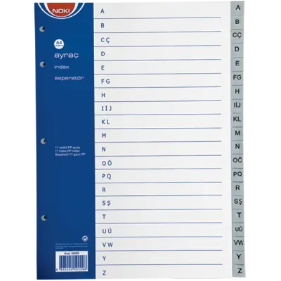Noki Seperatör A-Z Plastik A4 59229
