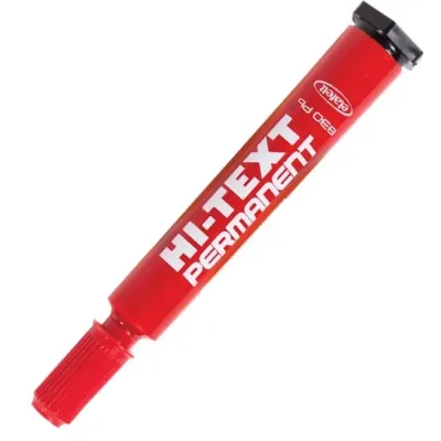 Hi-Text Markör Permanent Yuvarlak Uçlu Kırmızı 830PB