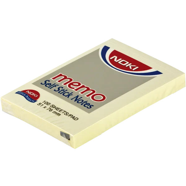 Noki Yapışkanlı Not Kağıdı Memo 100 YP 51x75 Sarı 12006