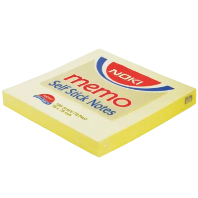 Noki Yapışkanlı Not Kağıdı Memo 100 YP 75x75 Sarı 12007