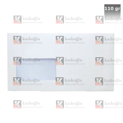 Asil Doğan Diplomat Zarf Extra Silikonlu Pencereli 10.5x24 110 GR Beyaz