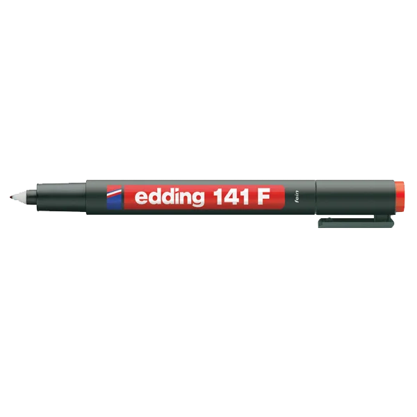 Edding Asetat Kalemi Permanent F Seri 0.6 MM Kırmızı 141F
