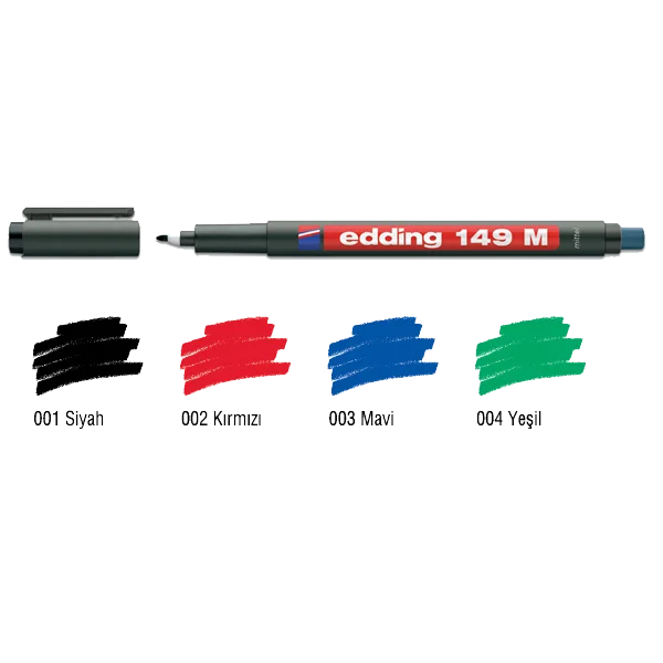 Edding Asetat Kalemi Permanent M Seri 1.0 MM Mavi 149 M