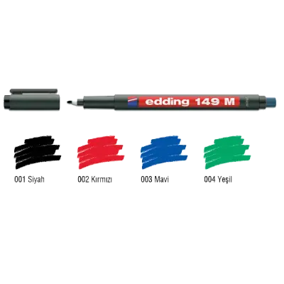 Edding Asetat Kalemi Permanent M Seri 1.0 MM Siyah 149 M