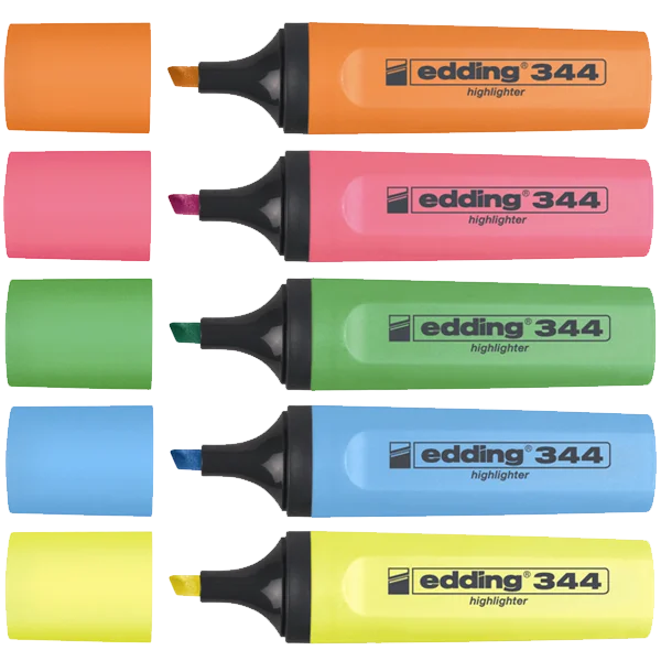 Edding Fosforlu Kalem Karışık Renk 5 Lİ 344