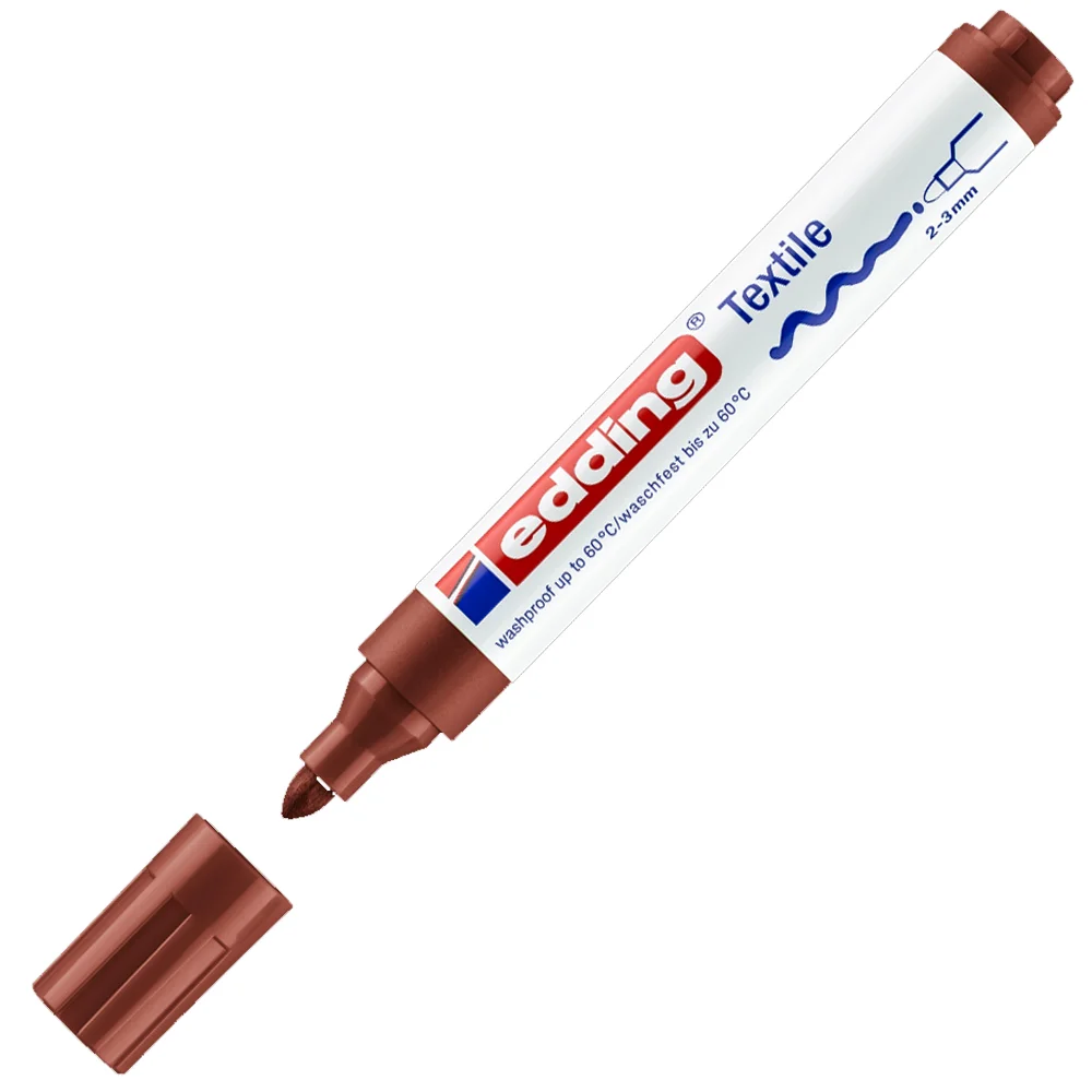 Edding T-shirt Kalemi Yuvarlak Uçlu 2-3 MM Kahve 4500