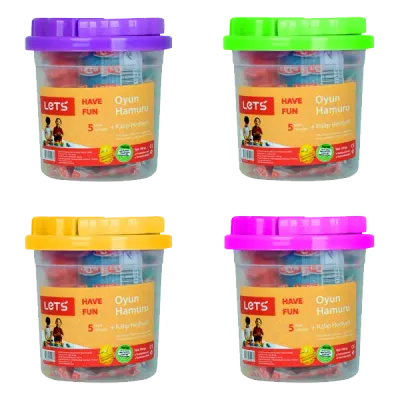 Lets Oyun Hamuru Kalıp Hediyeli 100 GR 5 Renk L8100
