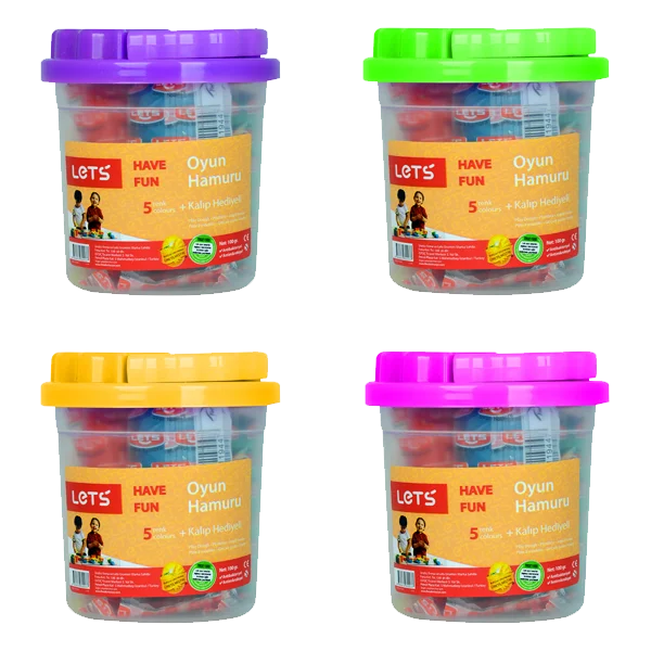 Lets Oyun Hamuru Kalıp Hediyeli 100 GR 5 Renk L8100