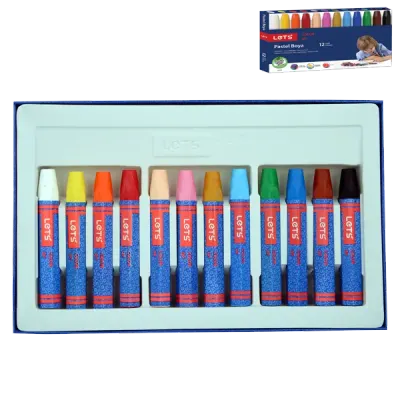 Lets Pastel Boya Karton Kutu Köşeli 12 Renk L-6120